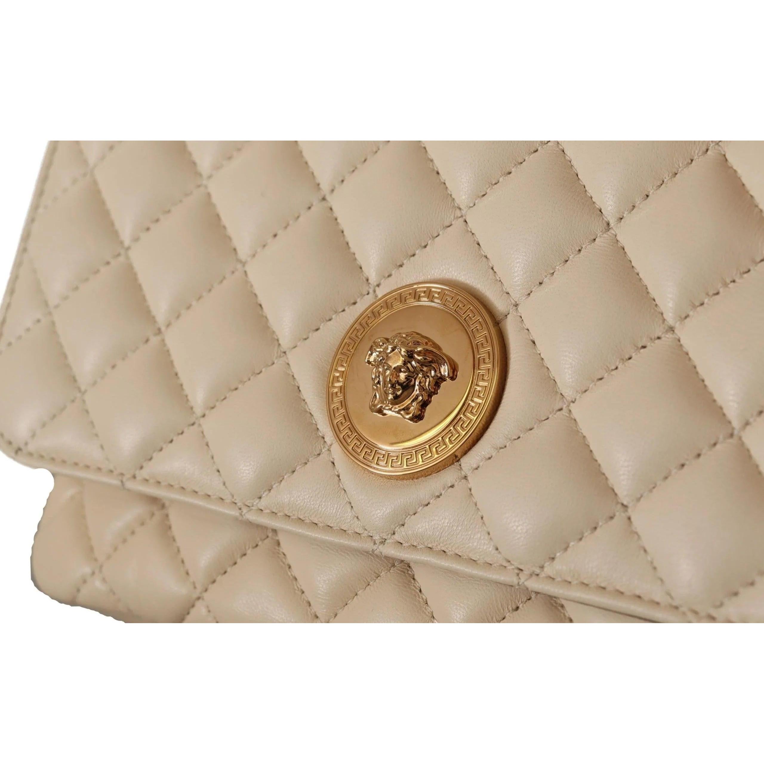 Versace Elegant Wit Nappa Leren Schoudertas - MARANOS