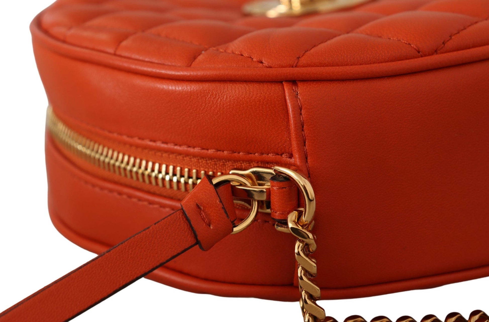 Versace Elegant Round Nappa Leather Crossbody Bag - MARANOS