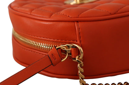 Versace Elegant Round Nappa Leather Crossbody Bag - MARANOS