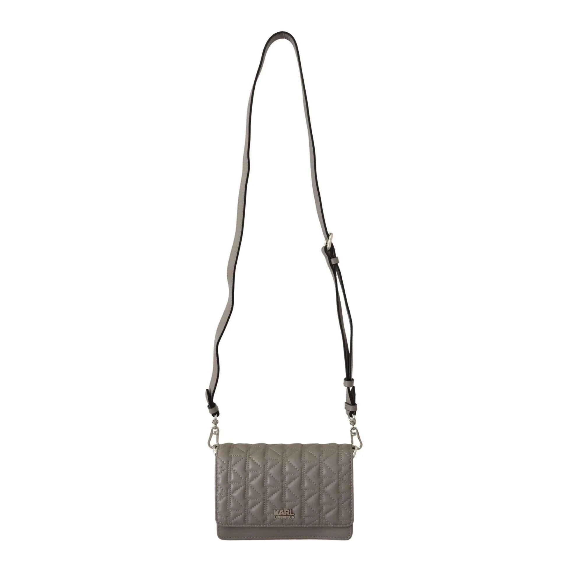 Karl Lagerfeld crossbodytas in grijs leer - MARANOS