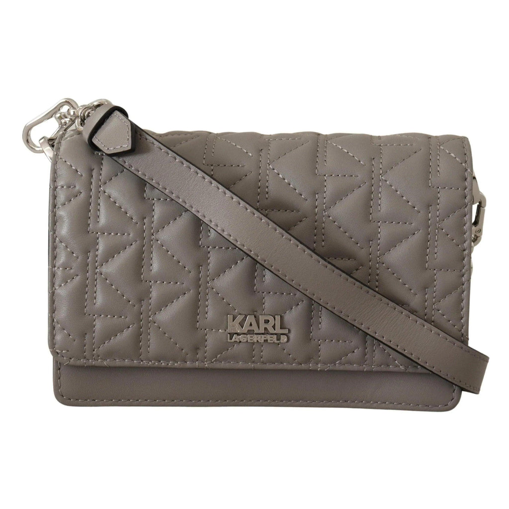 Karl Lagerfeld crossbodytas in grijs leer - MARANOS