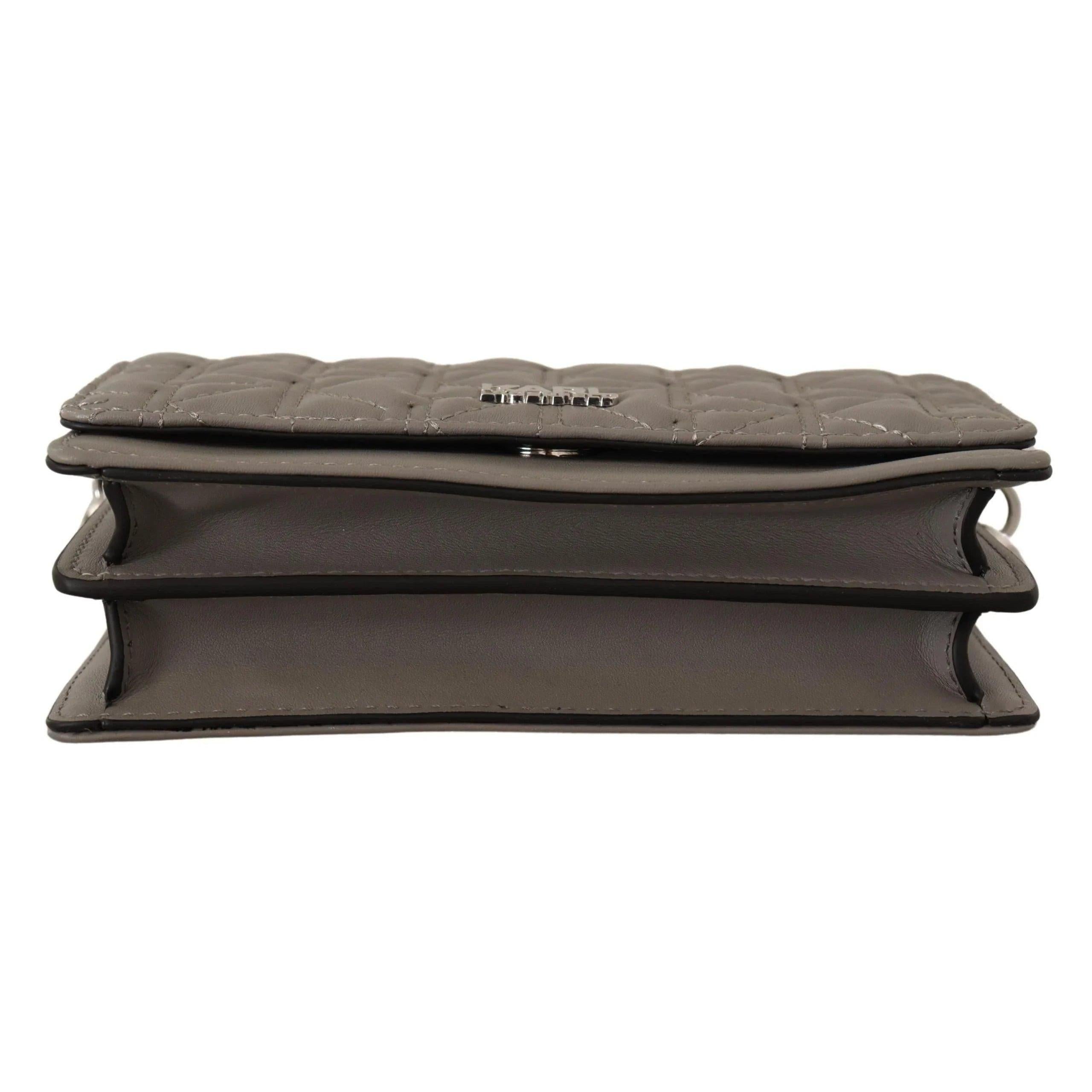 Karl Lagerfeld crossbodytas in grijs leer - MARANOS