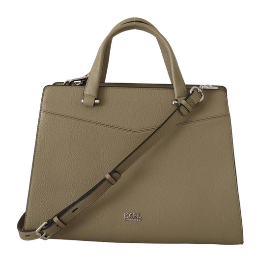 Karl Lagerfeld tote in saliegroen leer - MARANOS