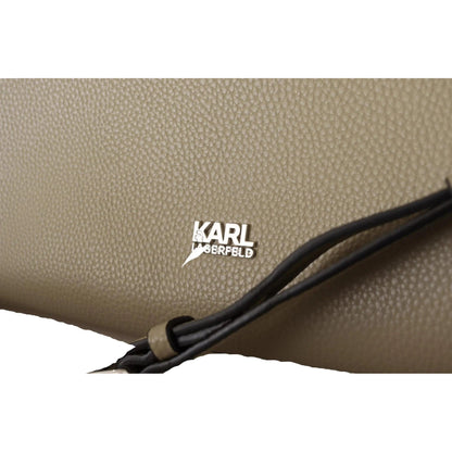 Karl Lagerfeld tote in saliegroen leer - MARANOS