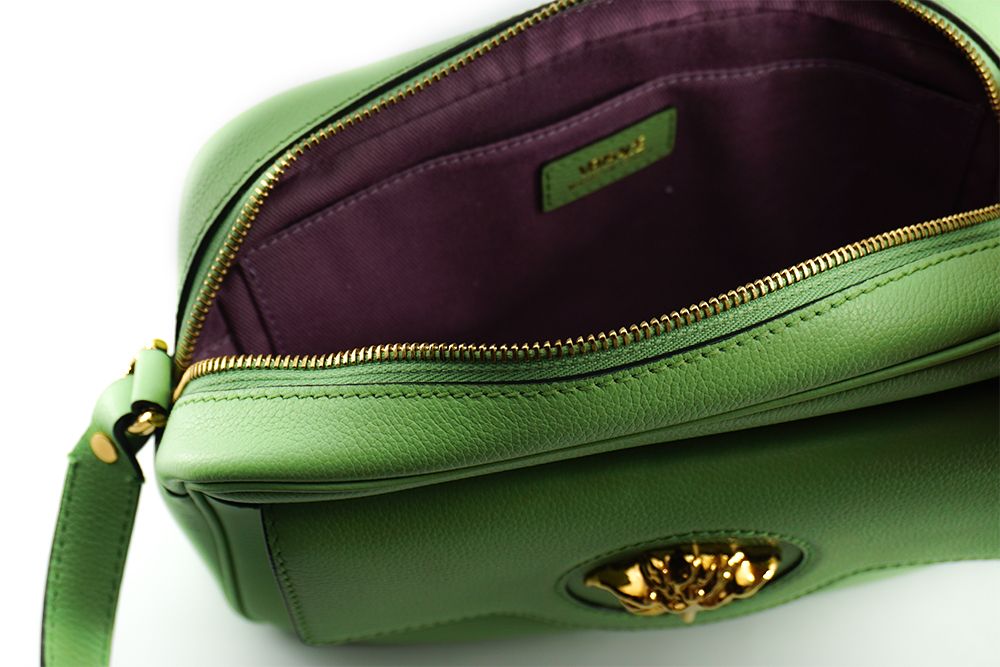 Versace Elegant Mint Green Leather Camera Case Bag - MARANOS