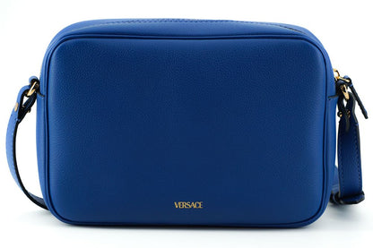 Versace Elegant Blue Calf Leather Camera Case Bag - MARANOS