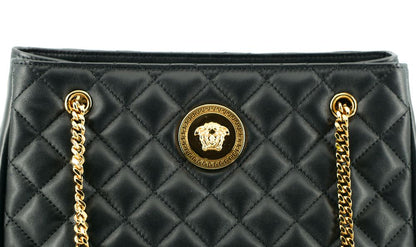 Versace Elegant Quilted Nappa Leather Tote Bag - MARANOS