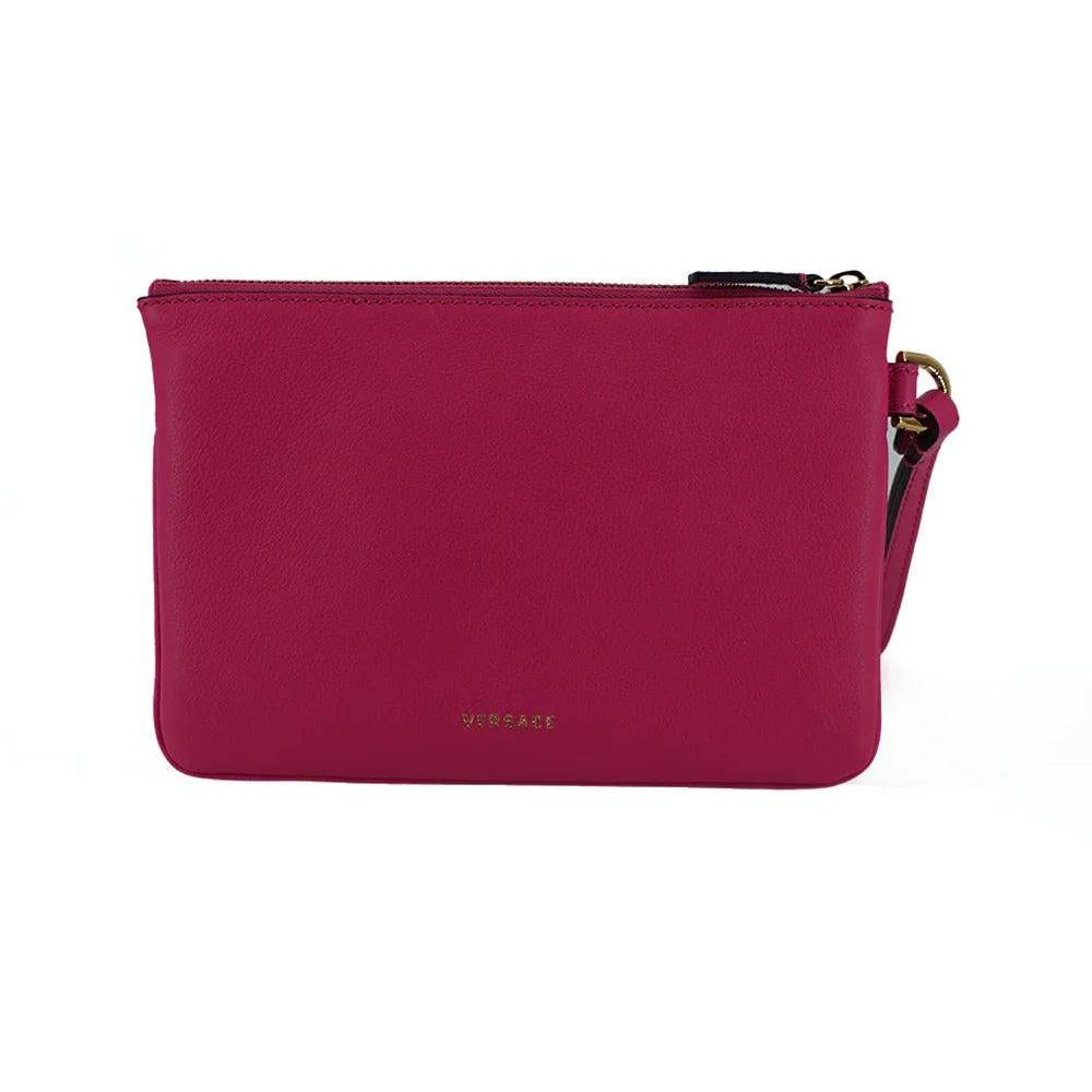 Versace Elegant Roze Leren Etui Clutch - MARANOS