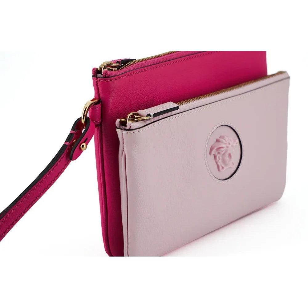 Versace Elegant Roze Leren Etui Clutch - MARANOS