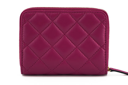 Versace Elegant Purple Quilted Leather Wallet - MARANOS
