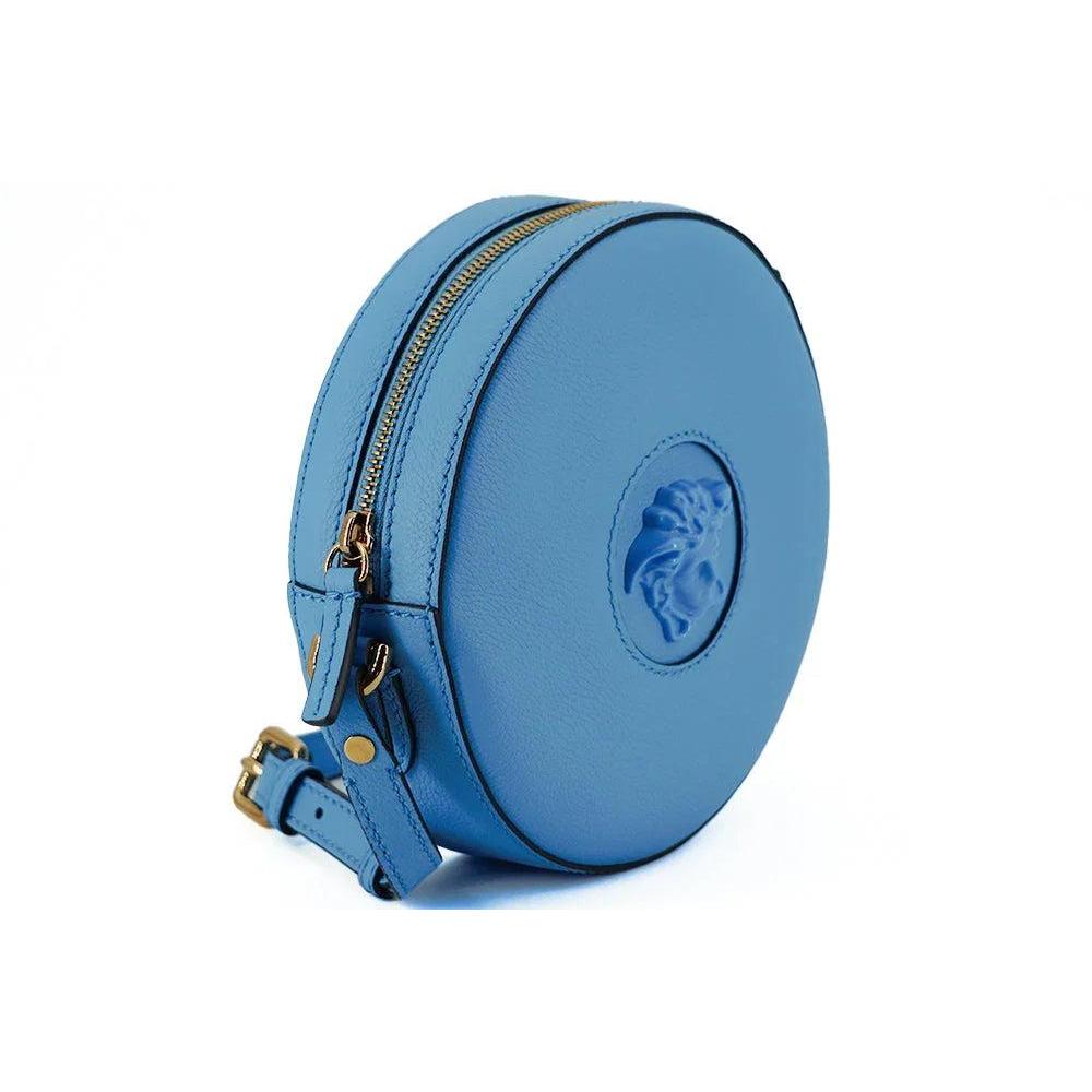 Versace Chic Blauw Leren Rond Schoudertas - MARANOS