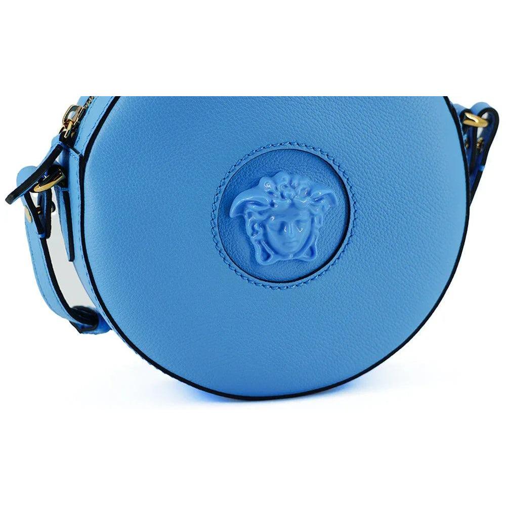 Versace Chic Blauw Leren Rond Schoudertas - MARANOS