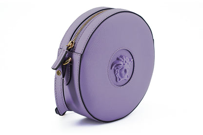 Versace Elegant Purple Round Shoulder Bag - MARANOS