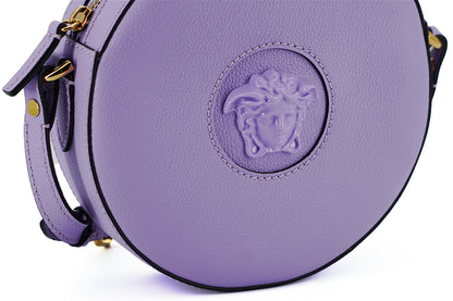 Versace Elegant Purple Round Shoulder Bag - MARANOS