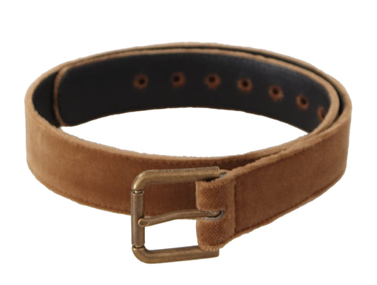 Dolce & Gabbana elegante leren riem met gegraveerde gesp