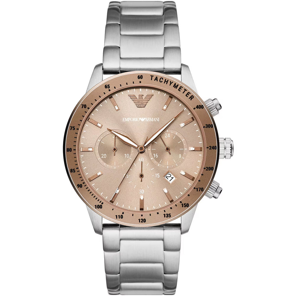 Emporio Armani Classic Chronograph Staal Heren Horloge Emporio Armani