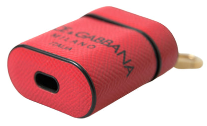 Dolce & Gabbana elegante AirPods-hoes van leer in zwart en rood Dolce & Gabbana