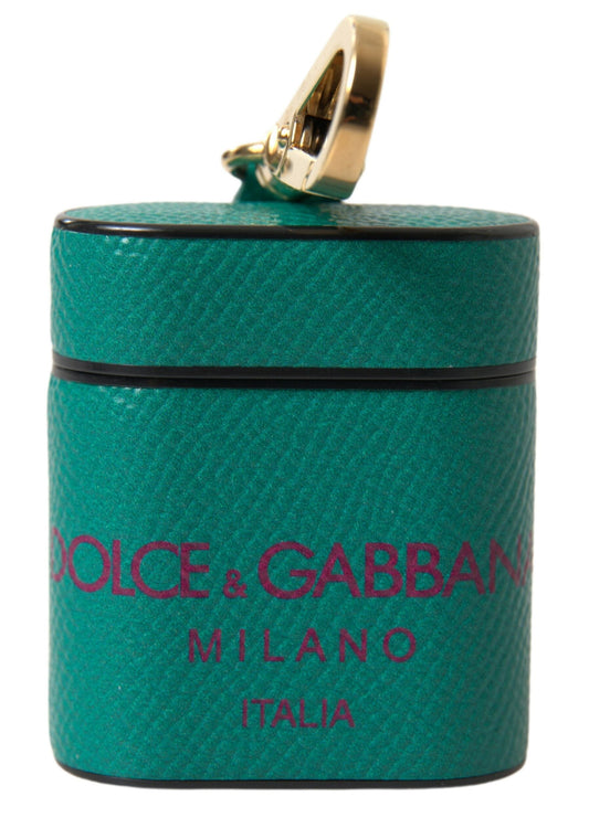 Dolce & Gabbana elegante AirPods-hoes van leer in groen en bordeauxrood Dolce & Gabbana