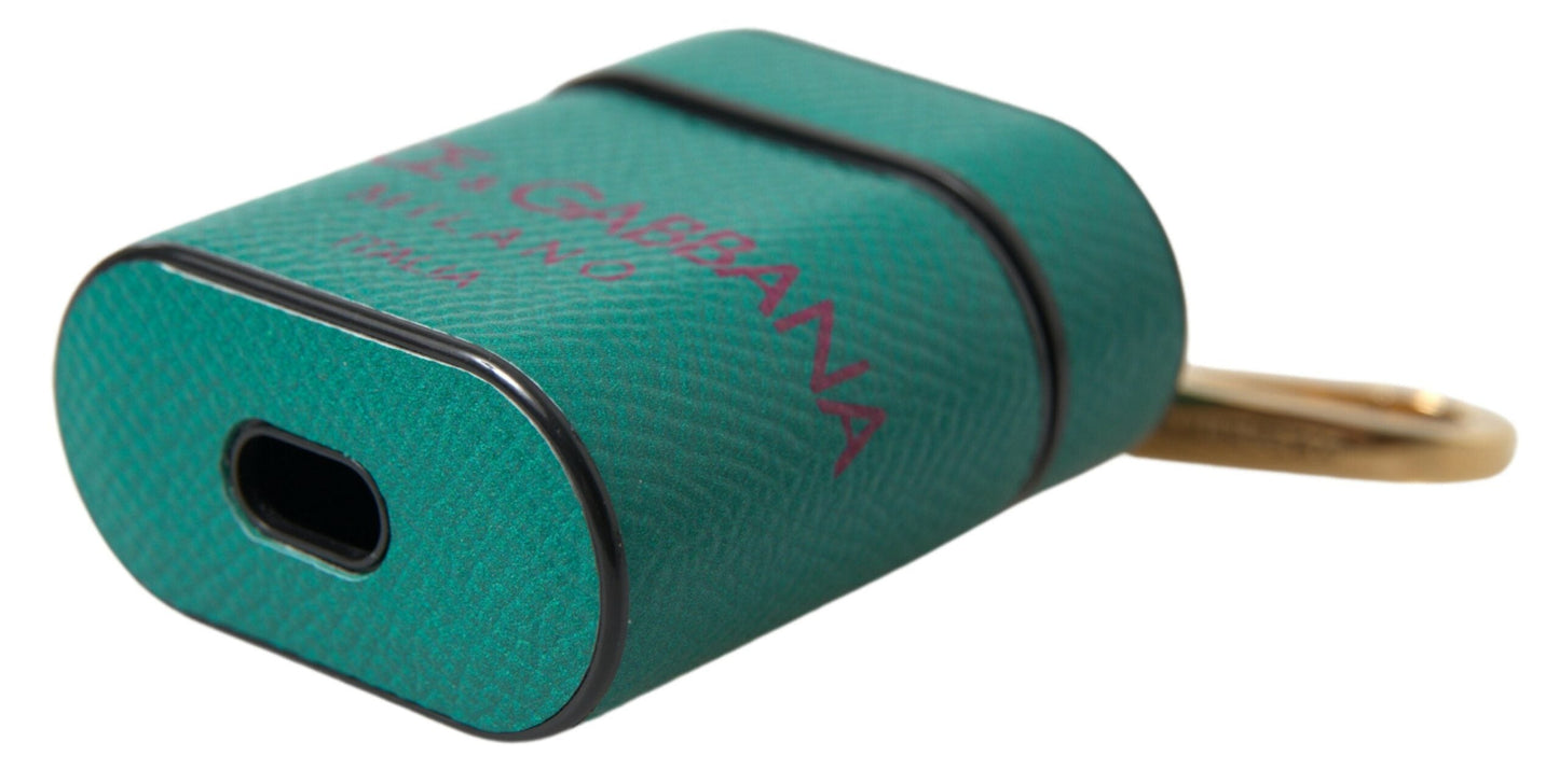 Dolce & Gabbana elegante AirPods-hoes van leer in groen en bordeauxrood Dolce & Gabbana
