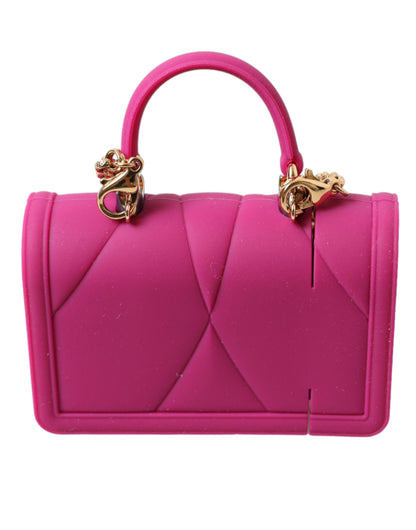 Dolce &amp; Gabbana Stylish Padded Silicone AirPods Case in Pink and Gold