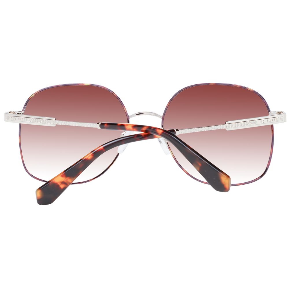 Ted Baker – Damensonnenbrille aus braunem Metall