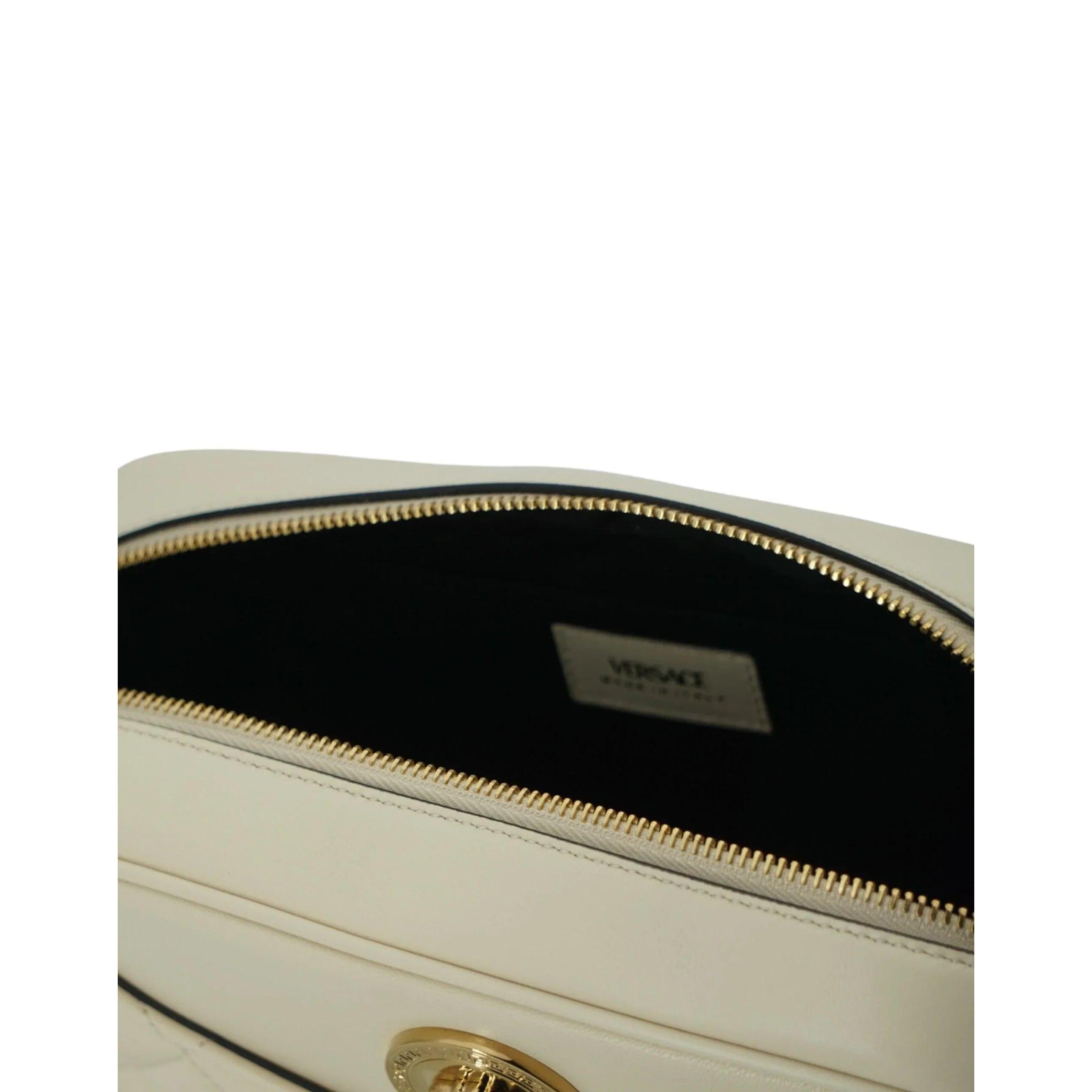 Versace Elegant Wit Leren Camera Schoudertas - MARANOS