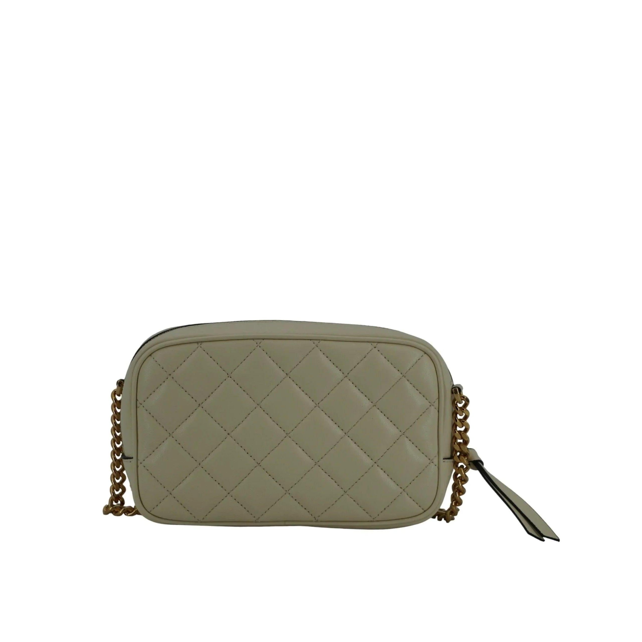 Versace Elegant Wit Leren Camera Tas - MARANOS