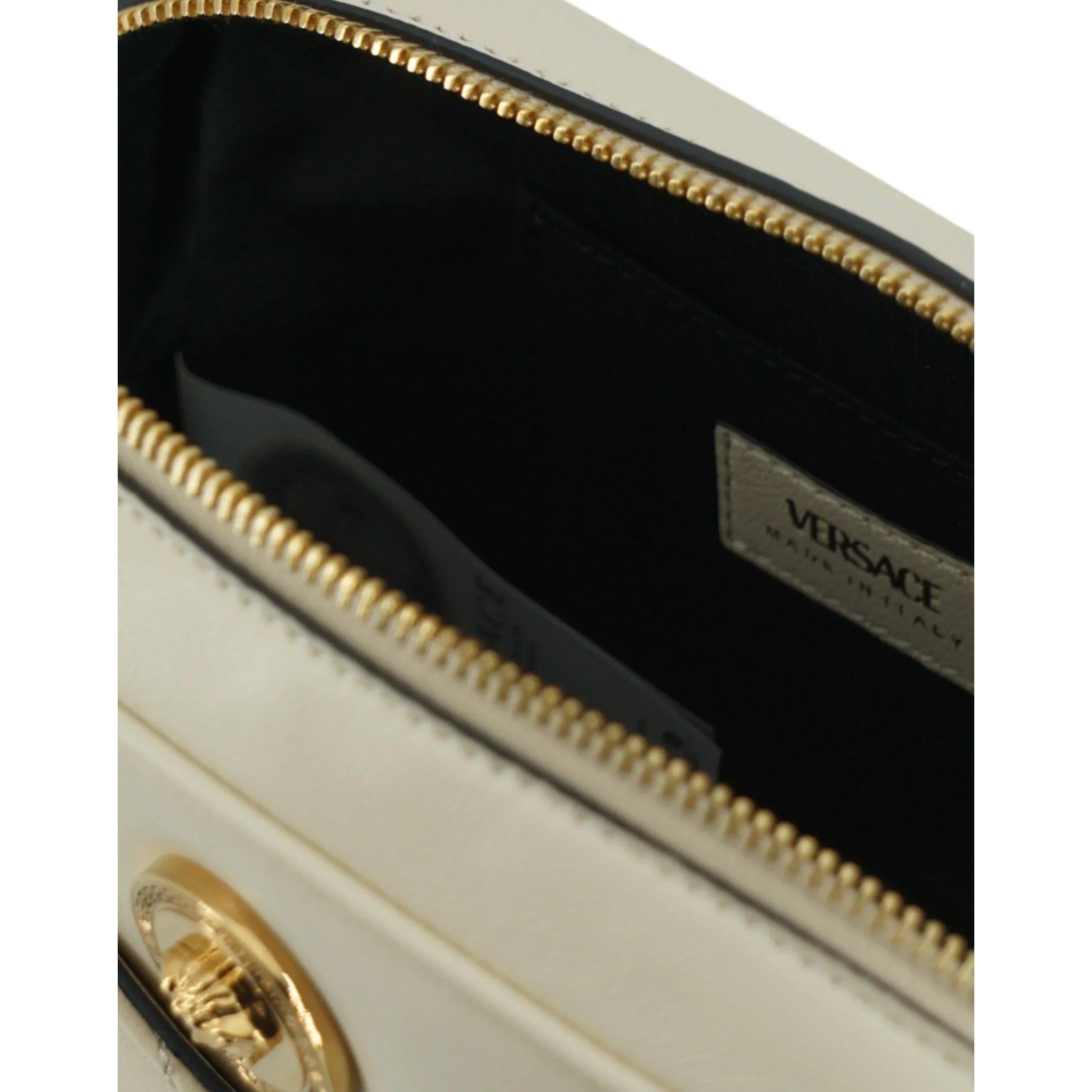 Versace Elegant Wit Leren Camera Tas - MARANOS