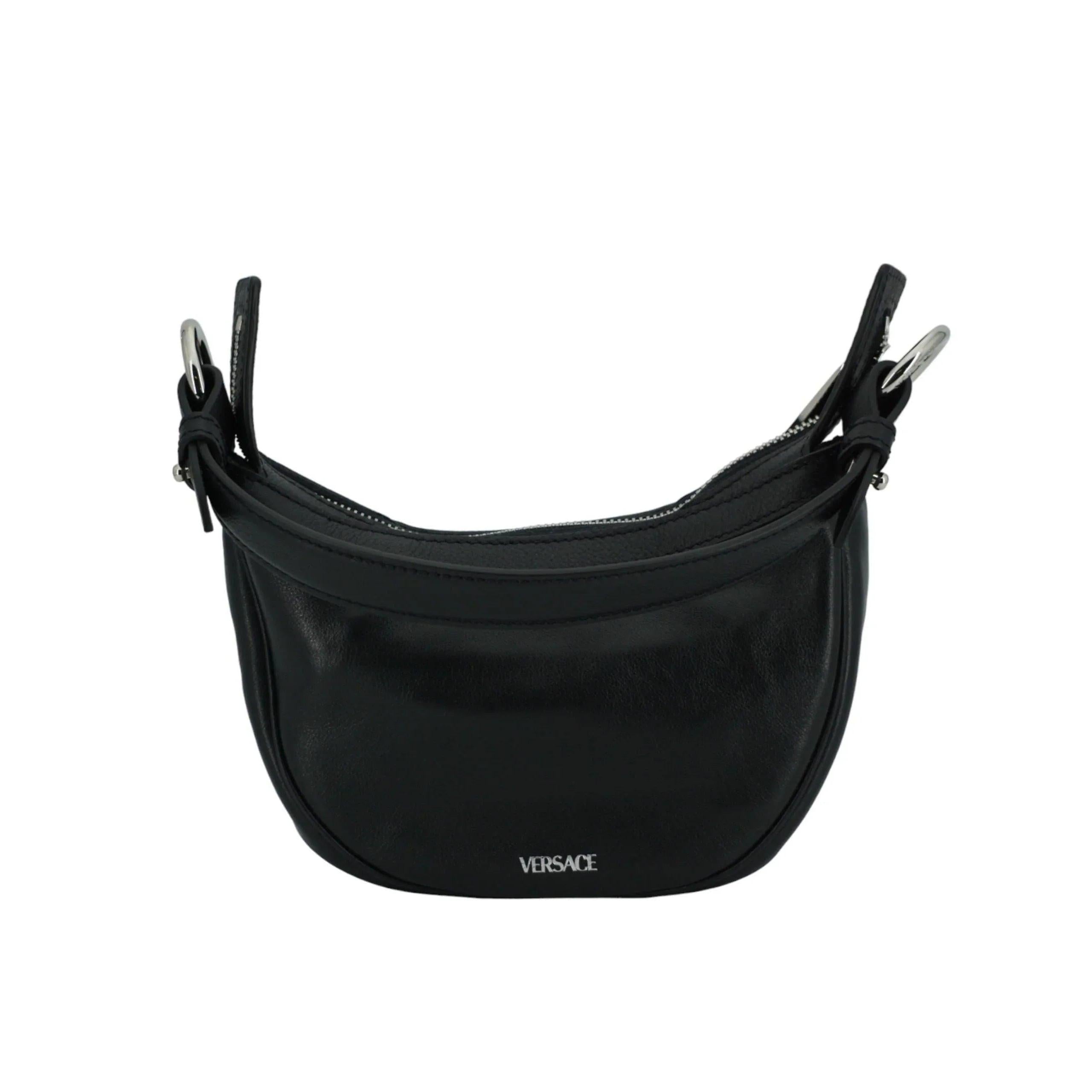 Versace Elegant Zwart kleine Hobo Schoudertas - MARANOS