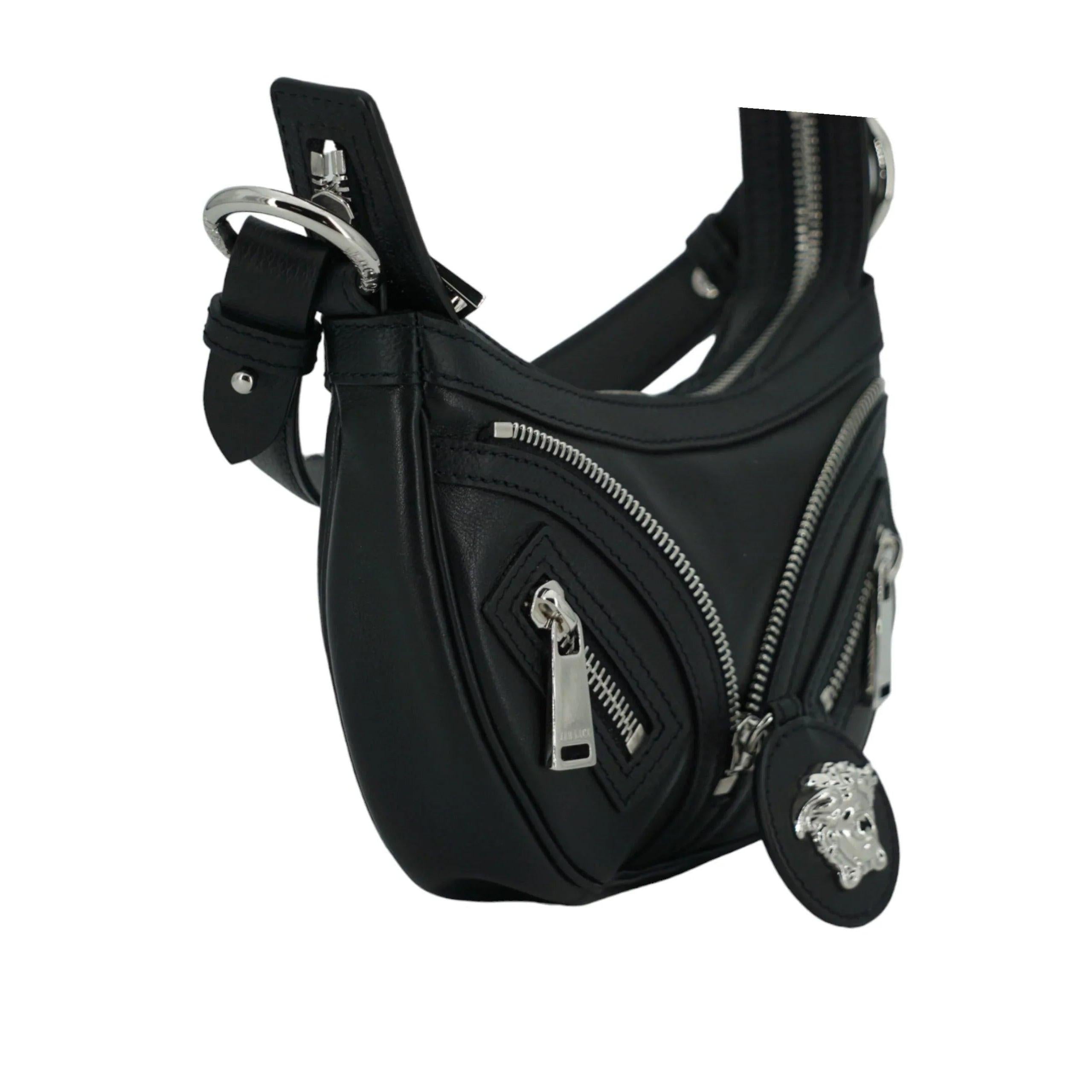 Versace Elegant Zwart kleine Hobo Schoudertas - MARANOS