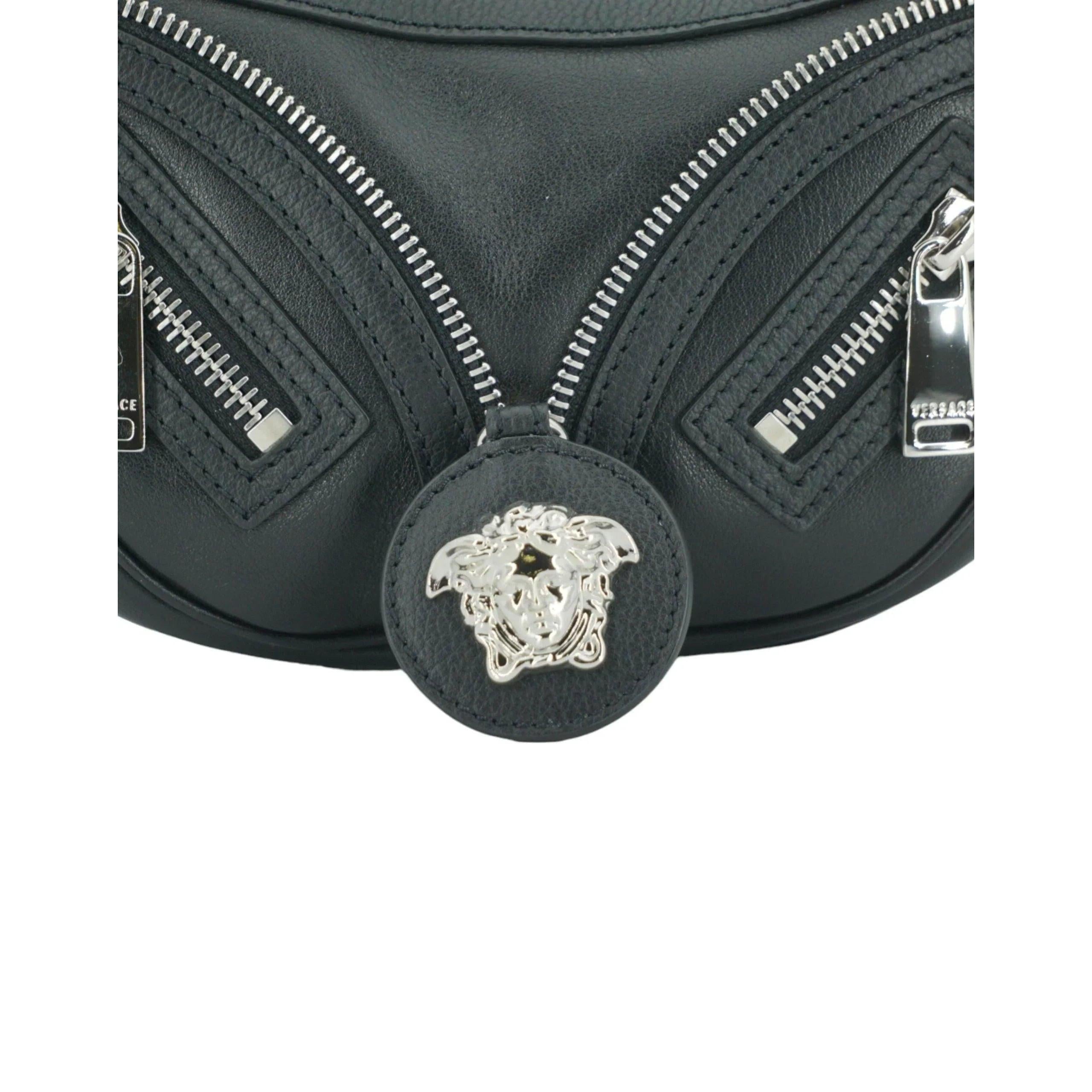 Versace Elegant Zwart kleine Hobo Schoudertas - MARANOS