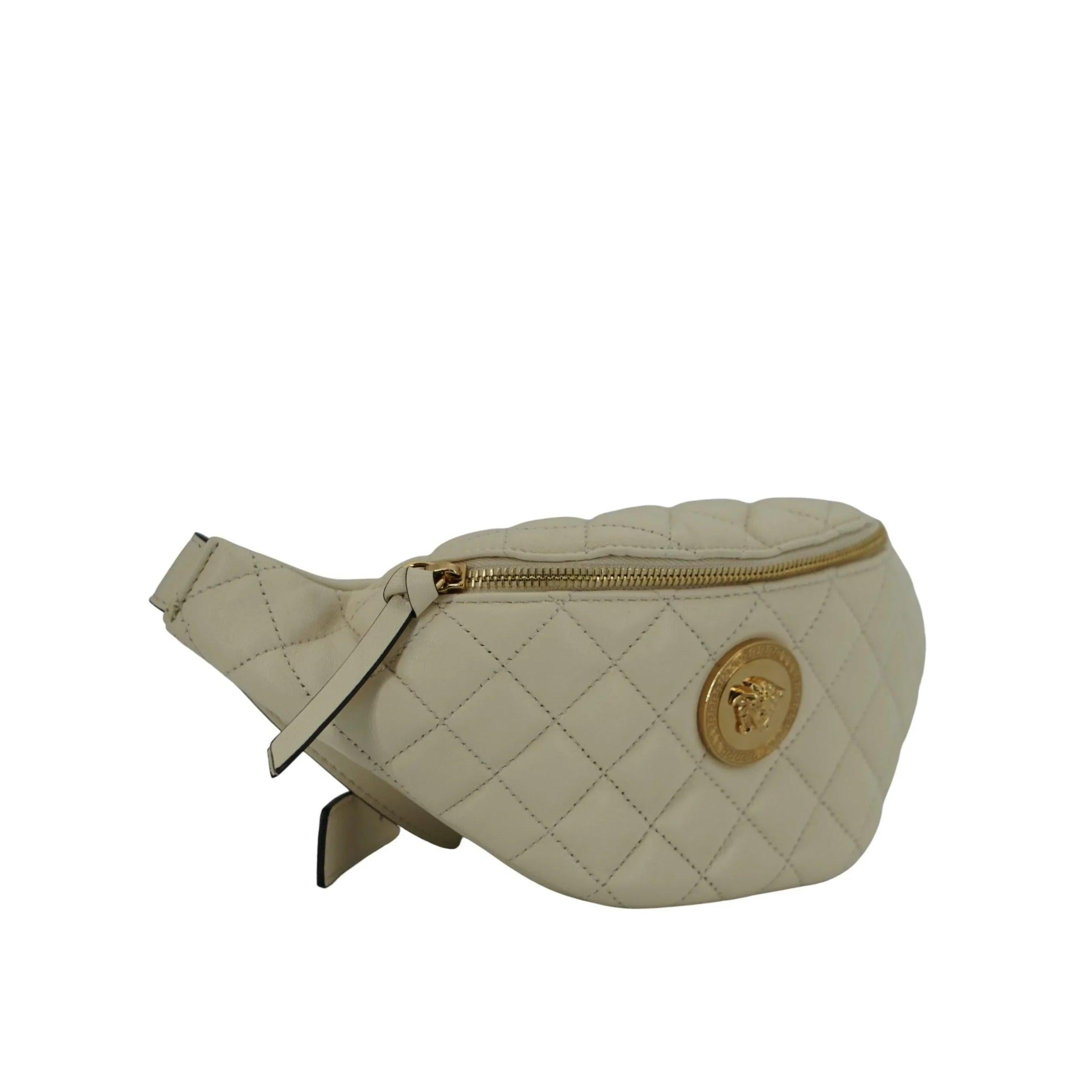 Versace Elegant Wit Leren Riem Tas - MARANOS