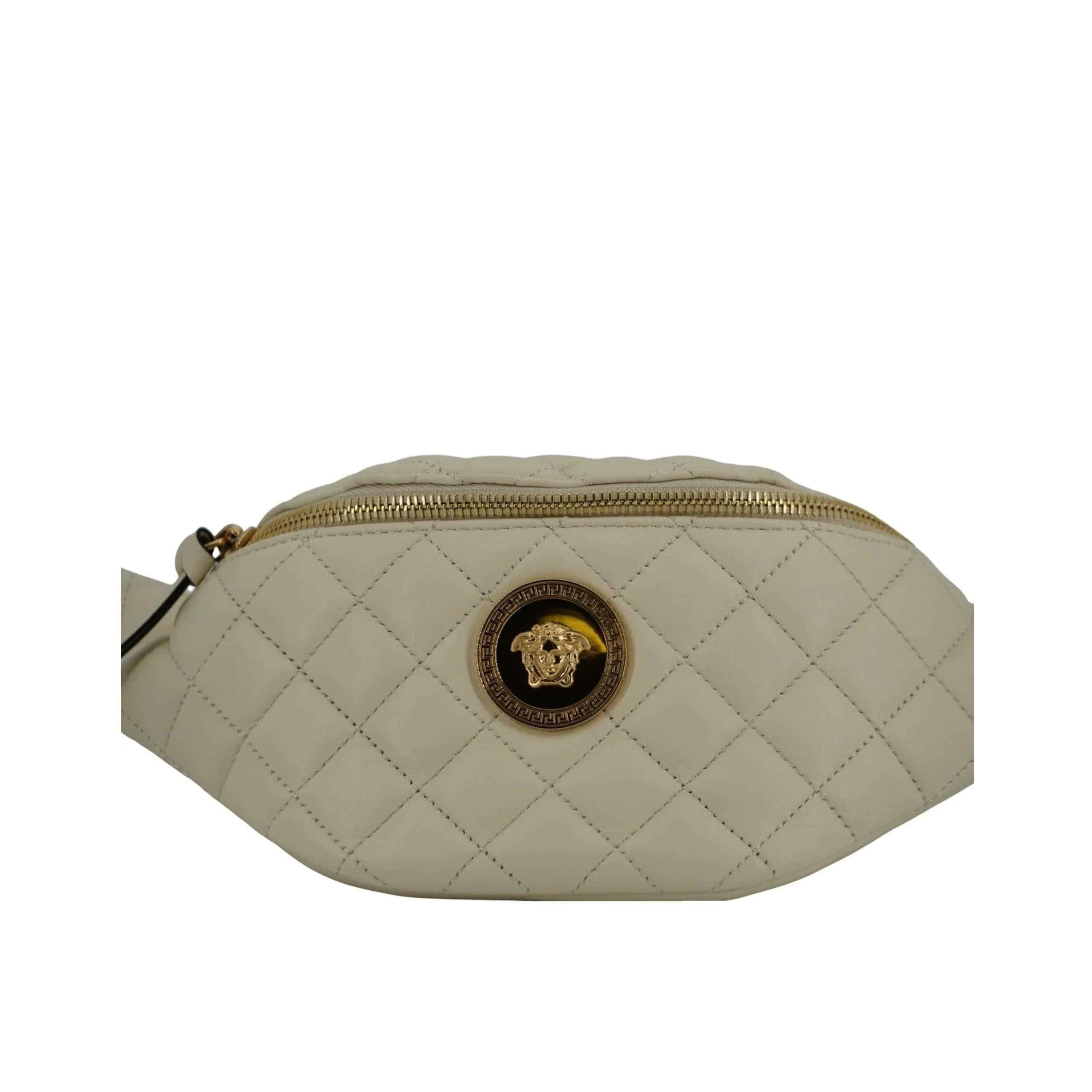 Versace Elegant Wit Leren Riem Tas - MARANOS