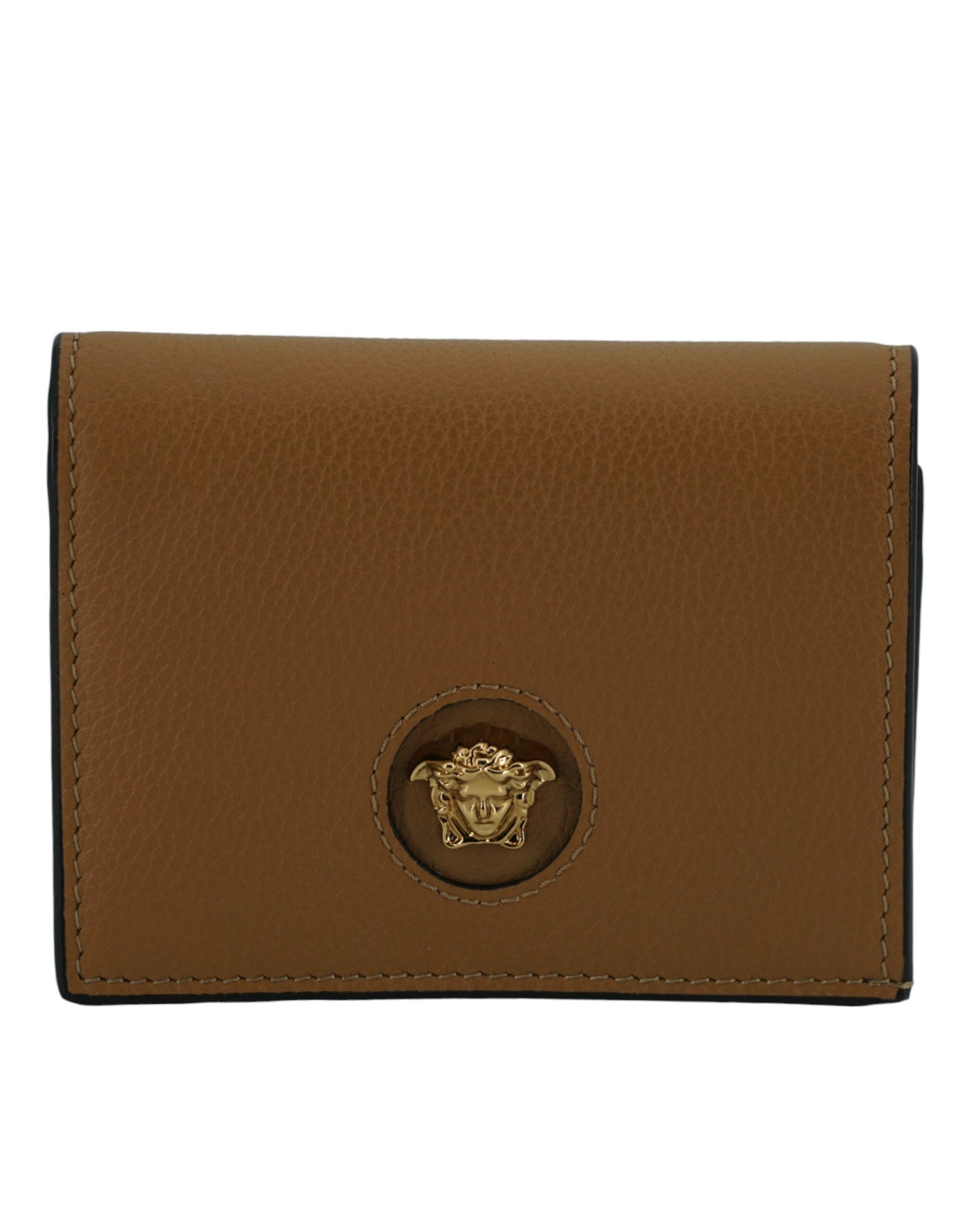 Versace Elegant Leren Portemonnee in Bruin Versace