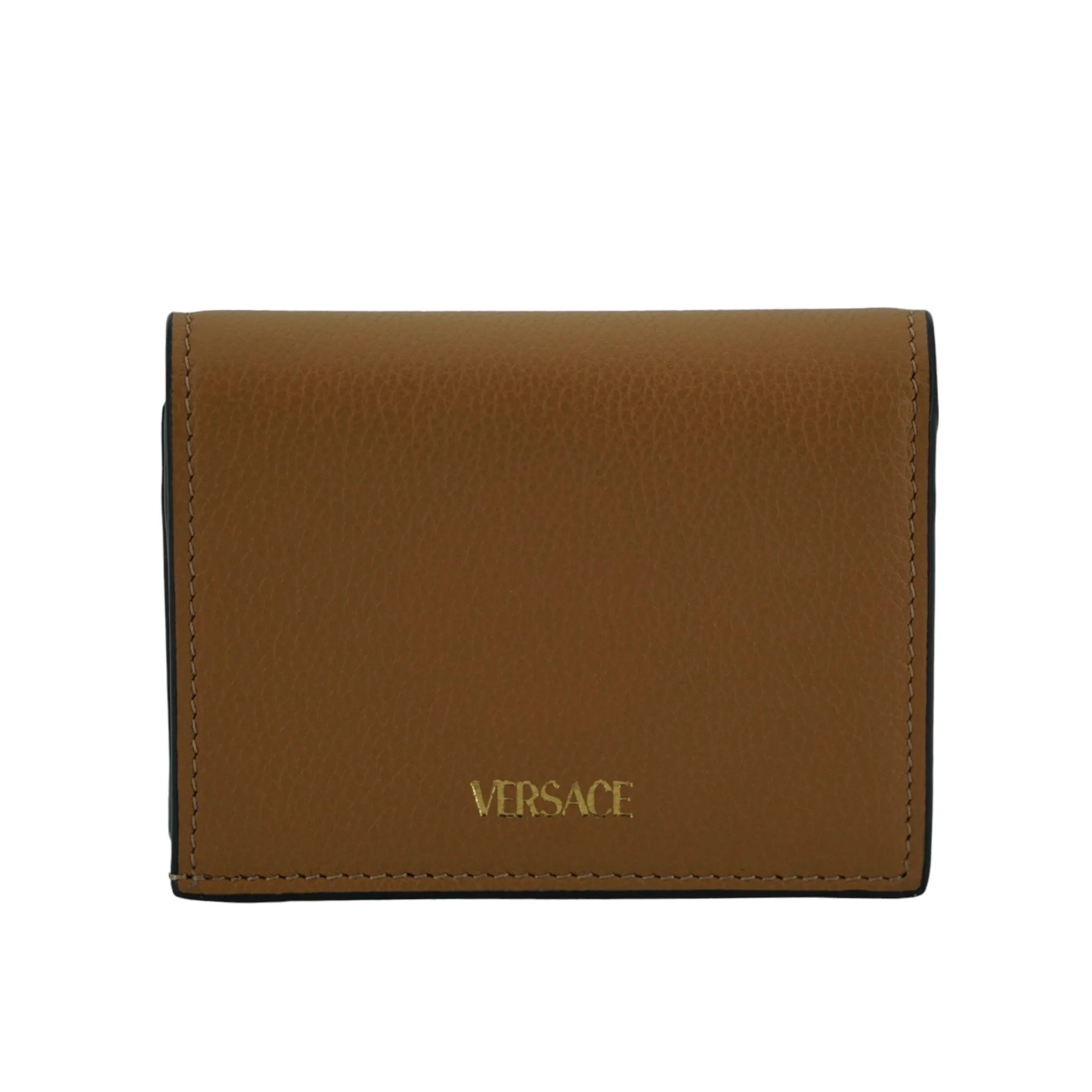 Versace Elegant Leren Portemonnee in Bruin - MARANOS