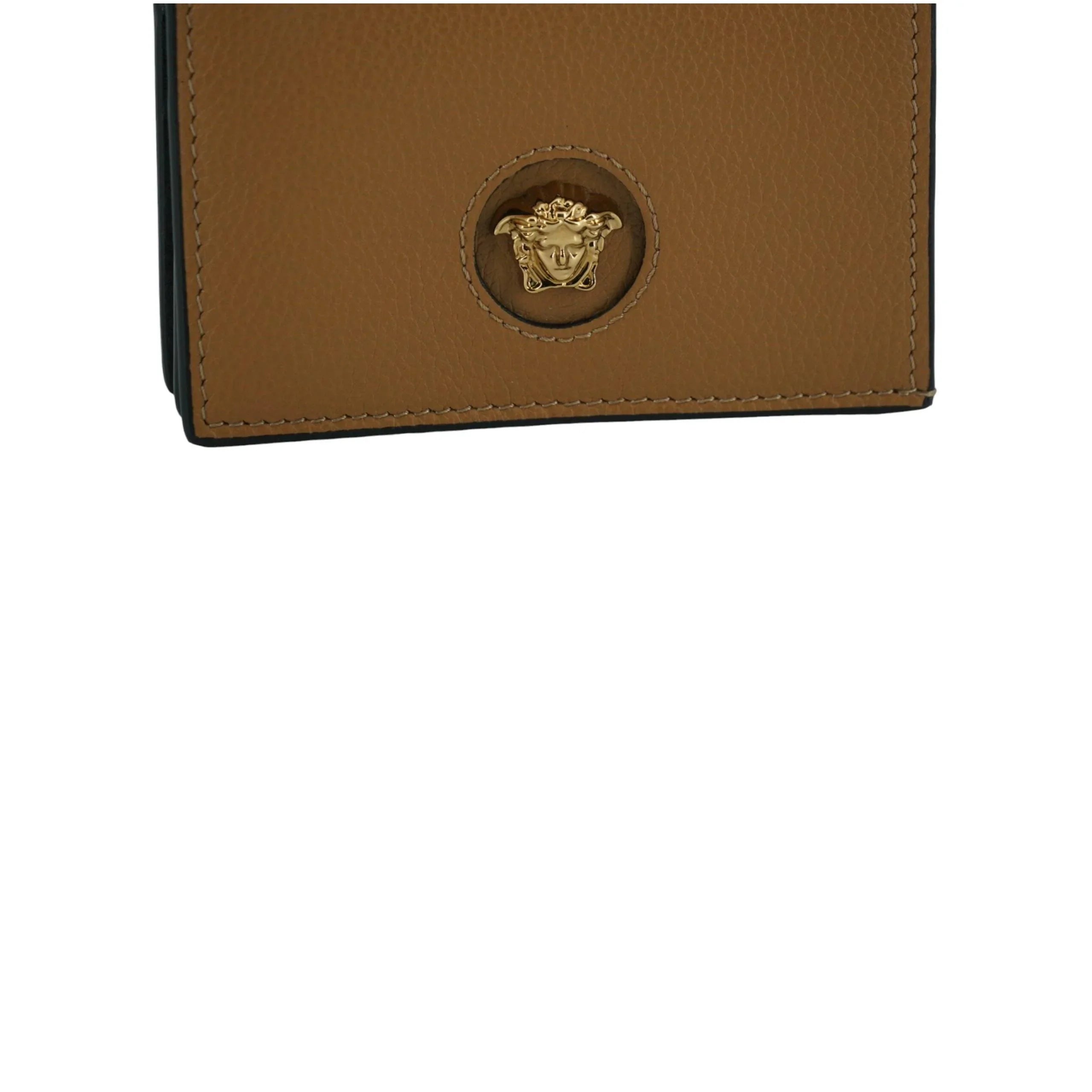 Versace Elegant Leren Portemonnee in Bruin - MARANOS