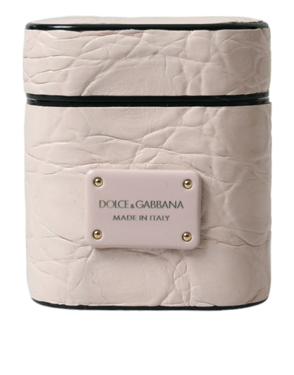 Dolce & Gabbana elegante AirPods-hoes van lichtroze leer