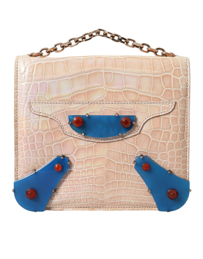 Balenciaga Elegant kleine ketting Beige Clutch Balenciaga