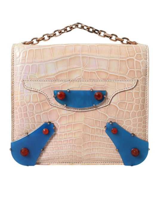 Balenciaga Elegant kleine ketting Beige Clutch Balenciaga