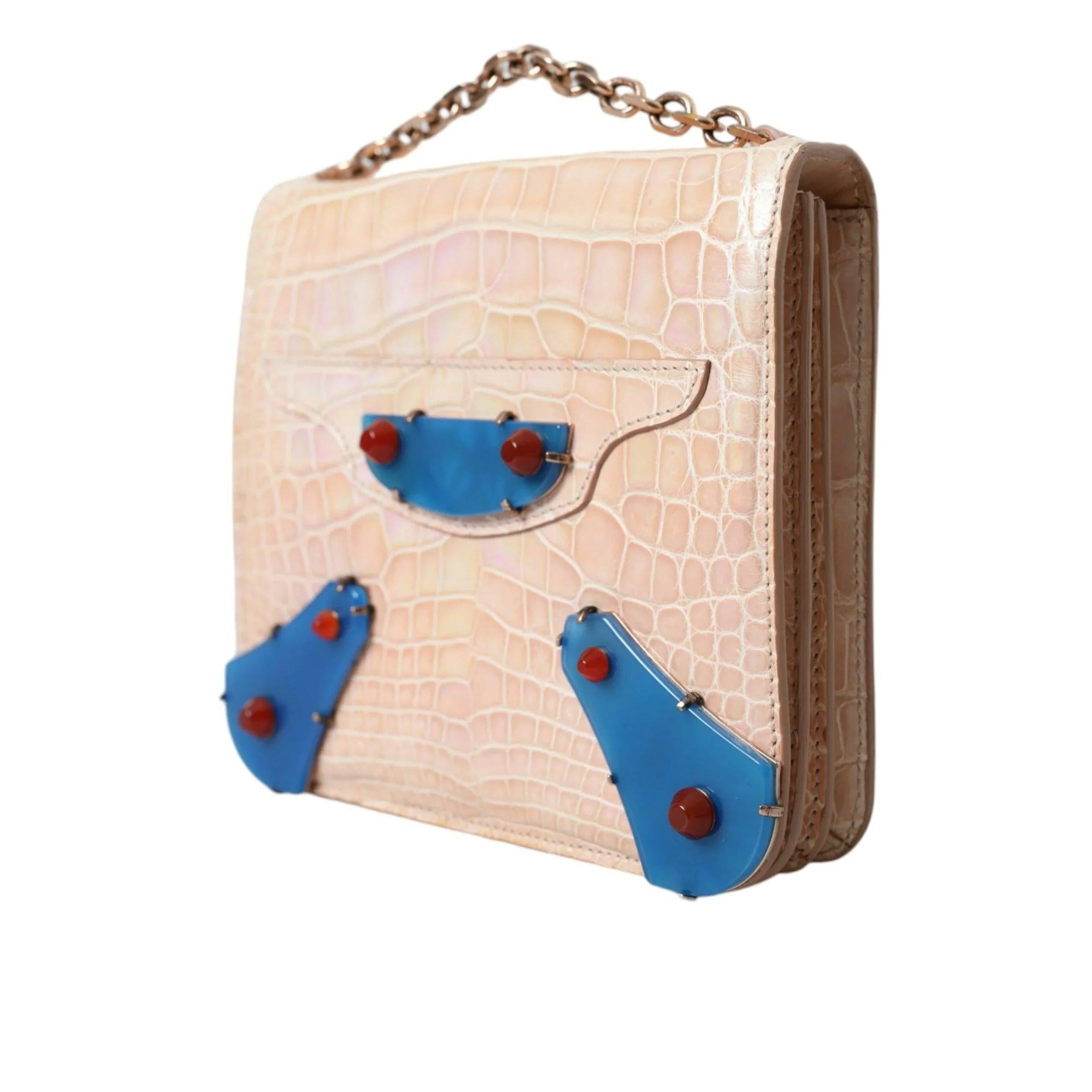 Balenciaga Elegant kleine ketting Beige Clutch - MARANOS