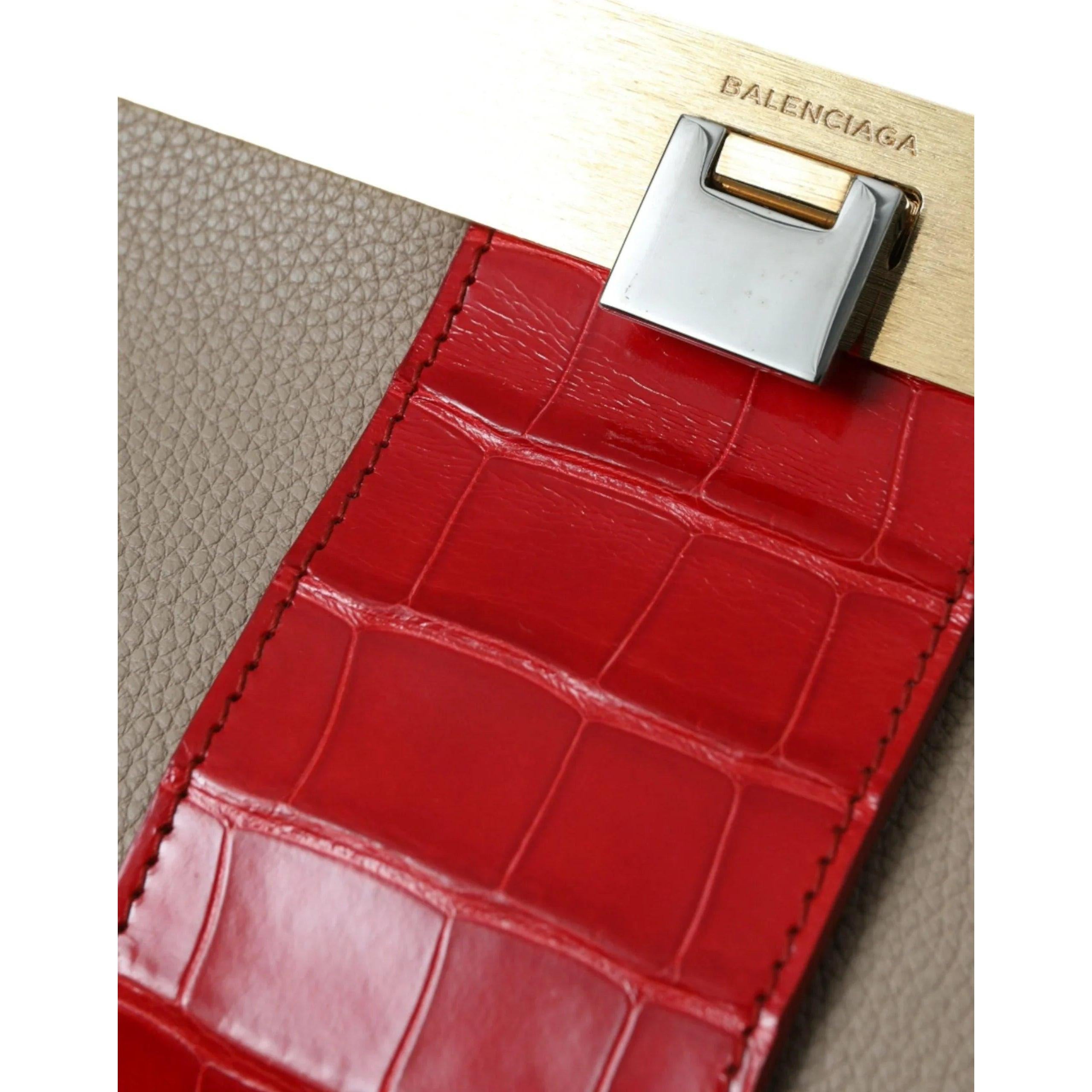 Balenciaga Two Tone Exotische Leren Clutch - MARANOS