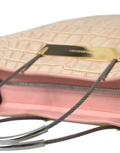 Balenciaga Alligator Leather Chic Pink Tote Bag - MARANOS