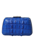 Balenciaga electric blue krokodillenleren clutch - MARANOS