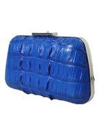 Balenciaga electric blue krokodillenleren clutch - MARANOS