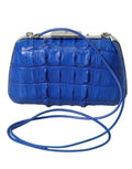 Balenciaga electric blue krokodillenleren clutch - MARANOS
