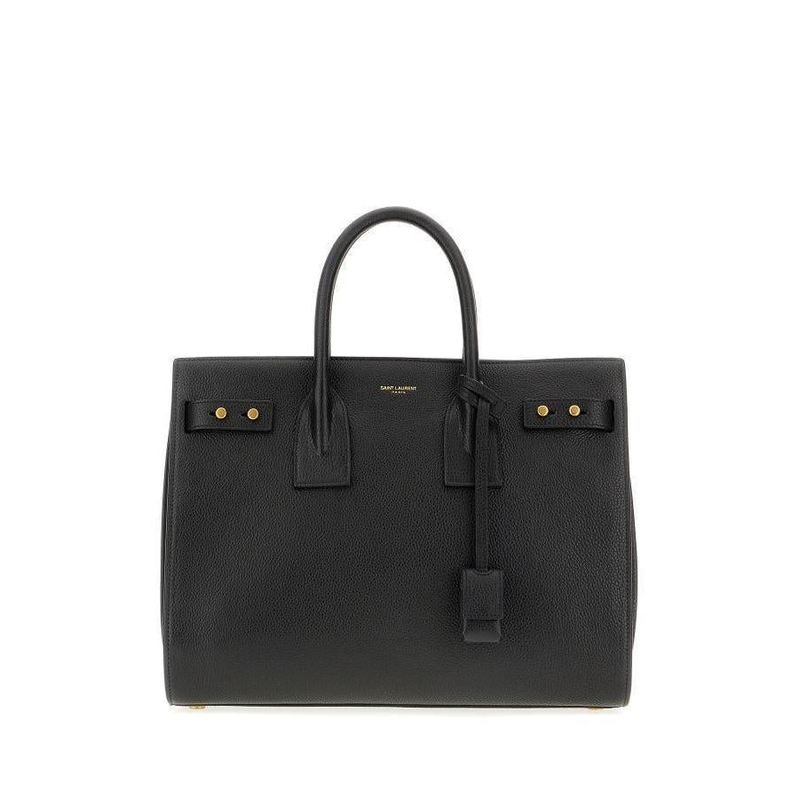 Saint Laurent Zwart Calf Leren Sac De Jour Handtas - MARANOS
