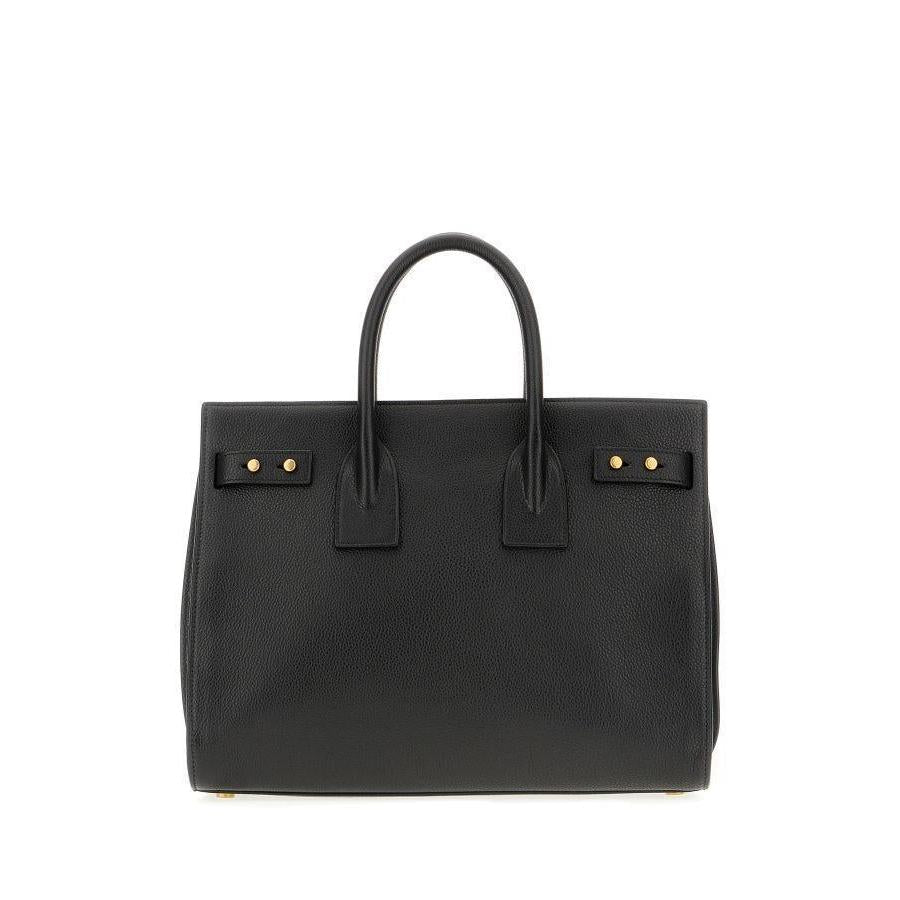Saint Laurent Zwart Calf Leren Sac De Jour Handtas - MARANOS