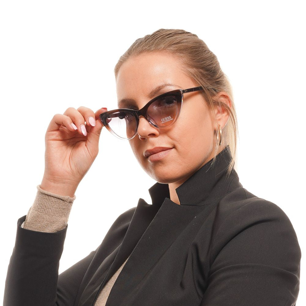 Guess zonnebril voor dames in bruin plastic Guess