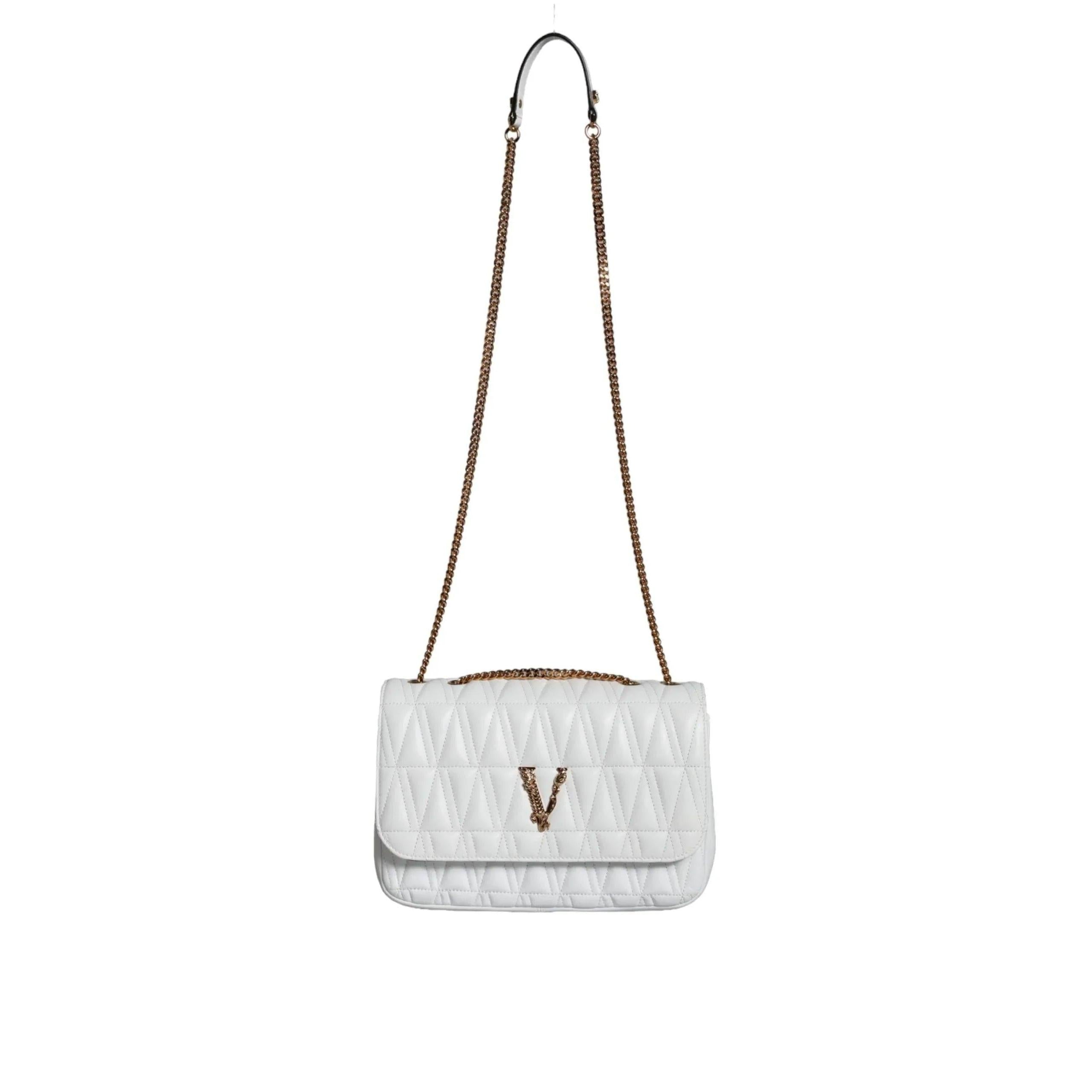 Versace Wit kleine Nappa Leren crossbody Schoudertas - MARANOS