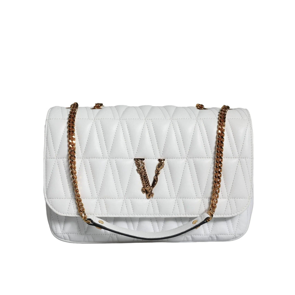 Versace Wit kleine Nappa Leren crossbody Schoudertas - MARANOS